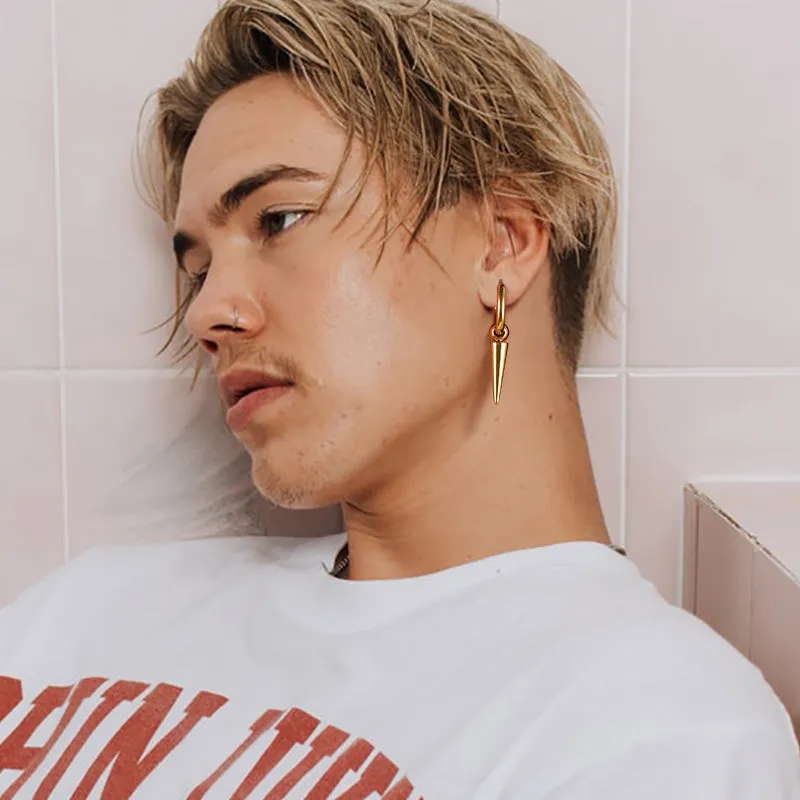 Long Spike Dangle Hoop Earrings For Men Women sold by FaithHeart product image thumbnail 2
