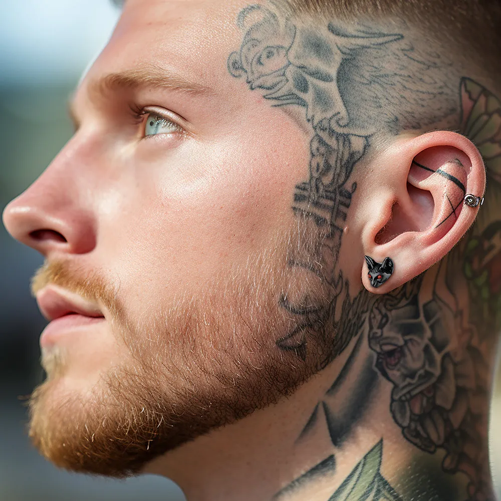 Flash Sale Quirky Cat Kitten Stud Earrings For Men Women sold by FaithHeart product image thumbnail 2