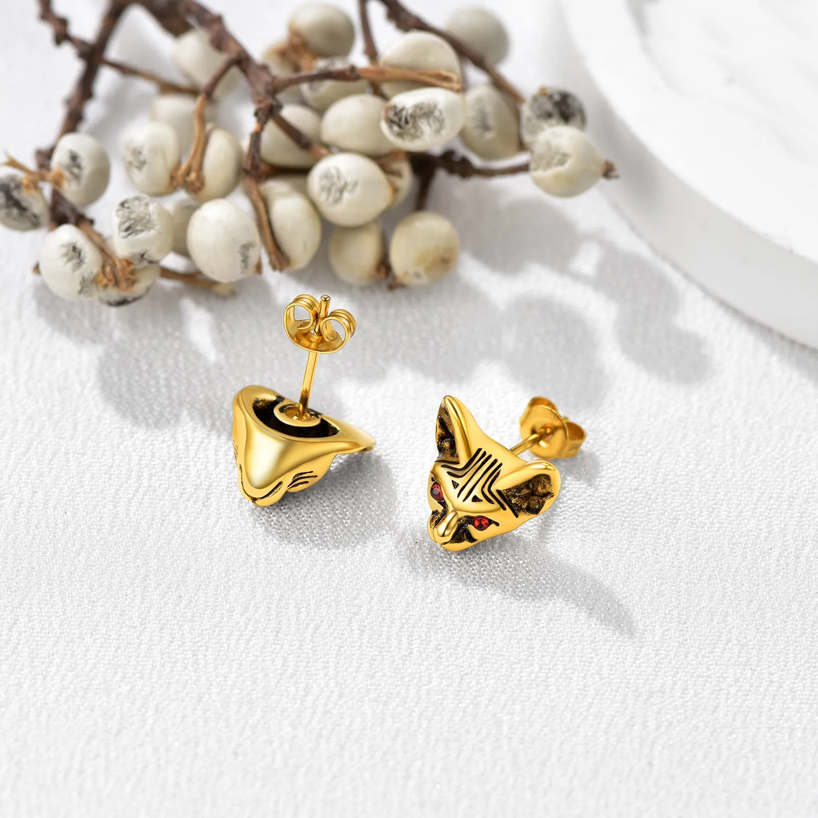 Flash Sale Quirky Cat Kitten Stud Earrings For Men Women sold by FaithHeart product image thumbnail 4