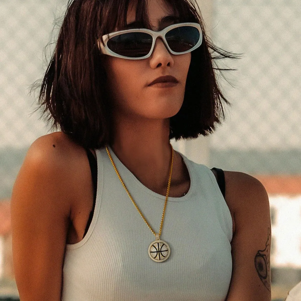 Bling Basketball Spinner Necklace for Men Women sold by FaithHeart product image thumbnail 5