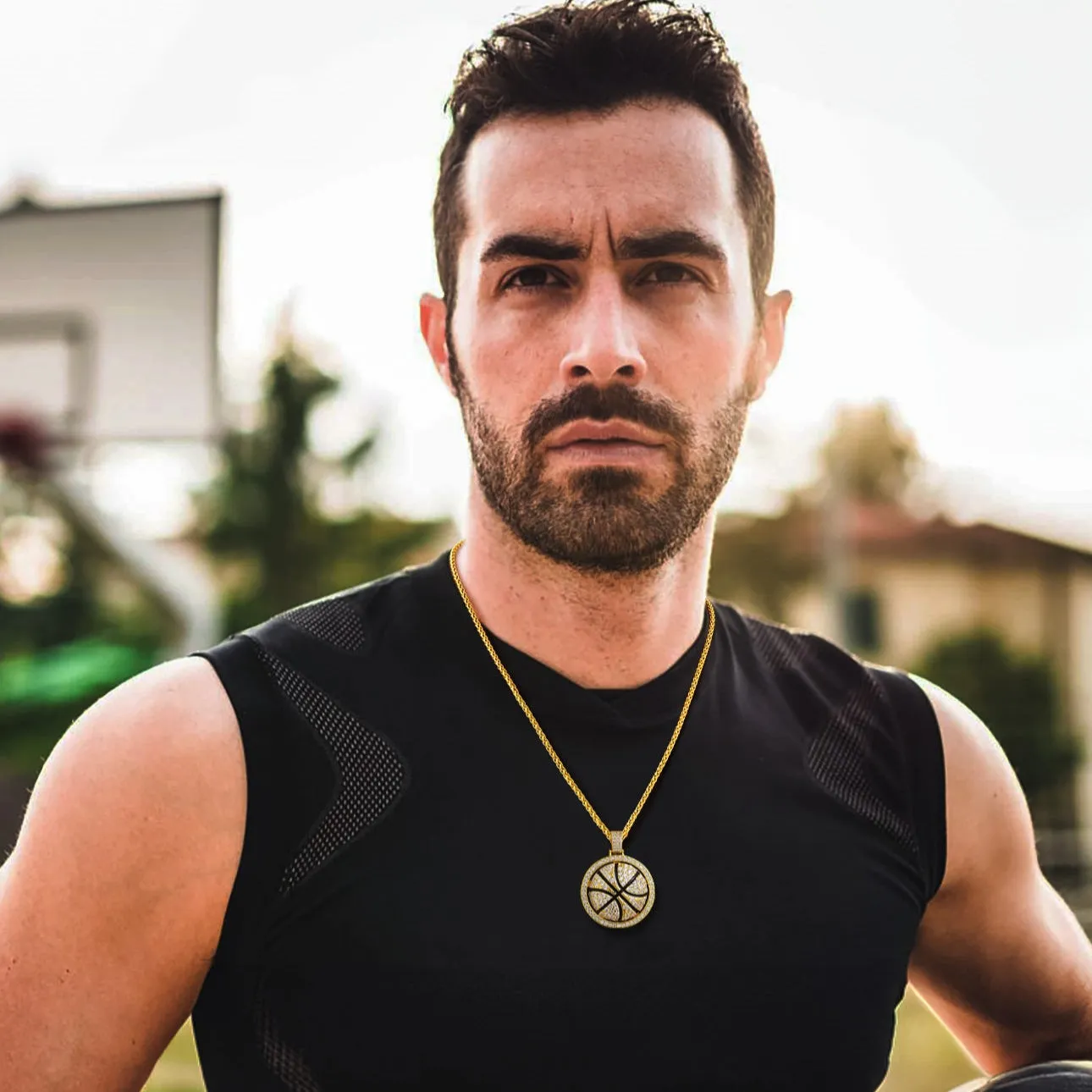 Bling Basketball Spinner Necklace for Men Women sold by FaithHeart product image thumbnail 2