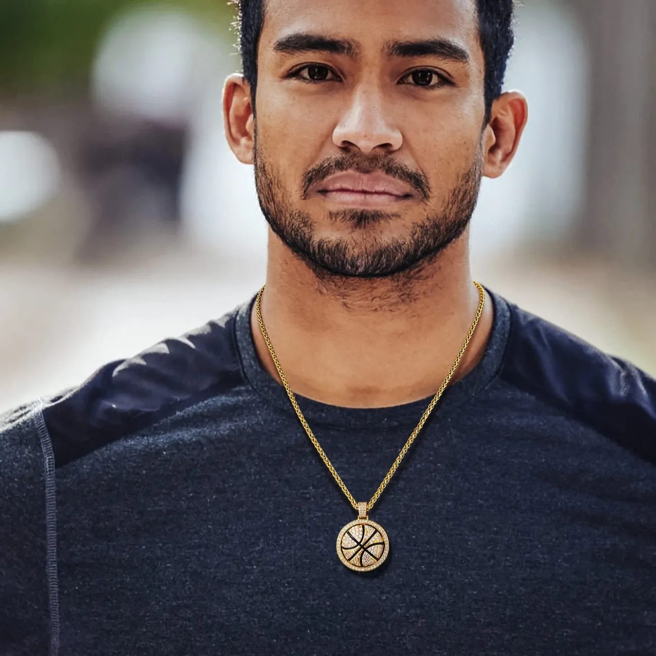 Bling Basketball Spinner Necklace for Men Women sold by FaithHeart product image thumbnail 3