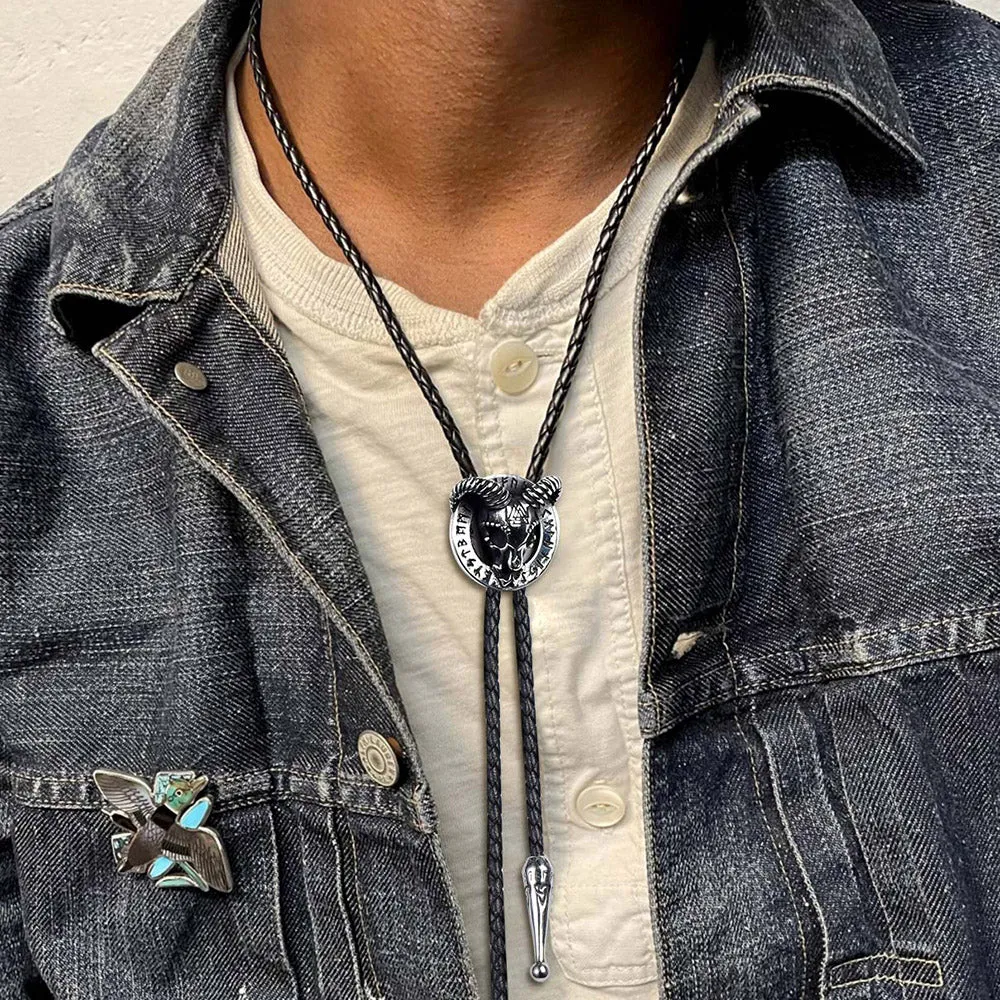 Satanic Baphomet Goat Bolo Tie for Men Women sold by FaithHeart product image thumbnail 2