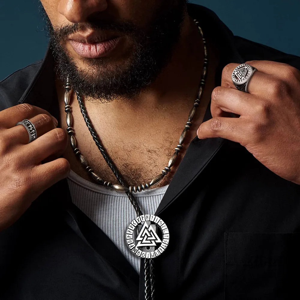 Viking Valknut Bolo Tie for Men Women sold by FaithHeart product image thumbnail 3