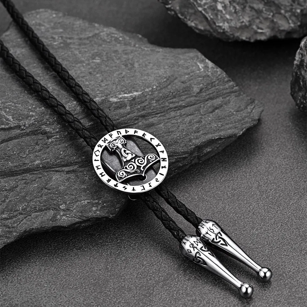 Viking Thor's Hammer Bolo Tie for Men Women sold by FaithHeart product image thumbnail 3