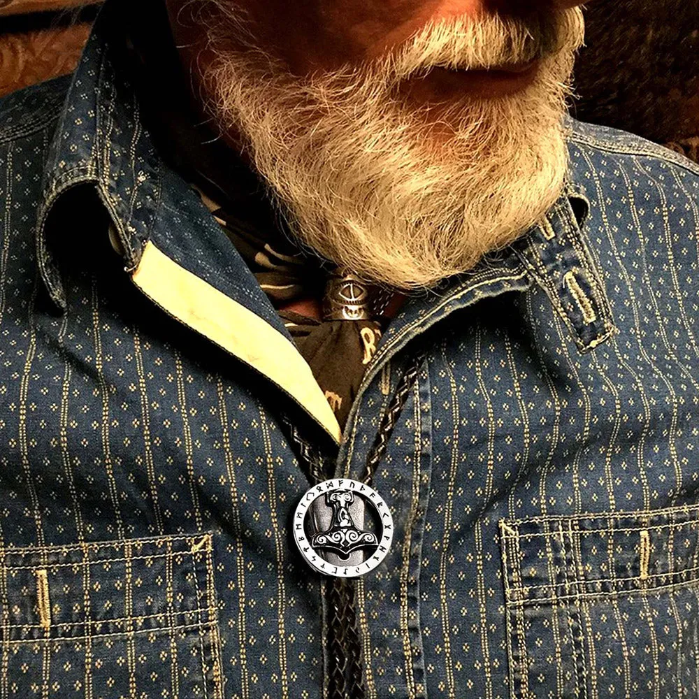 Viking Thor's Hammer Bolo Tie for Men Women sold by FaithHeart product image thumbnail 2