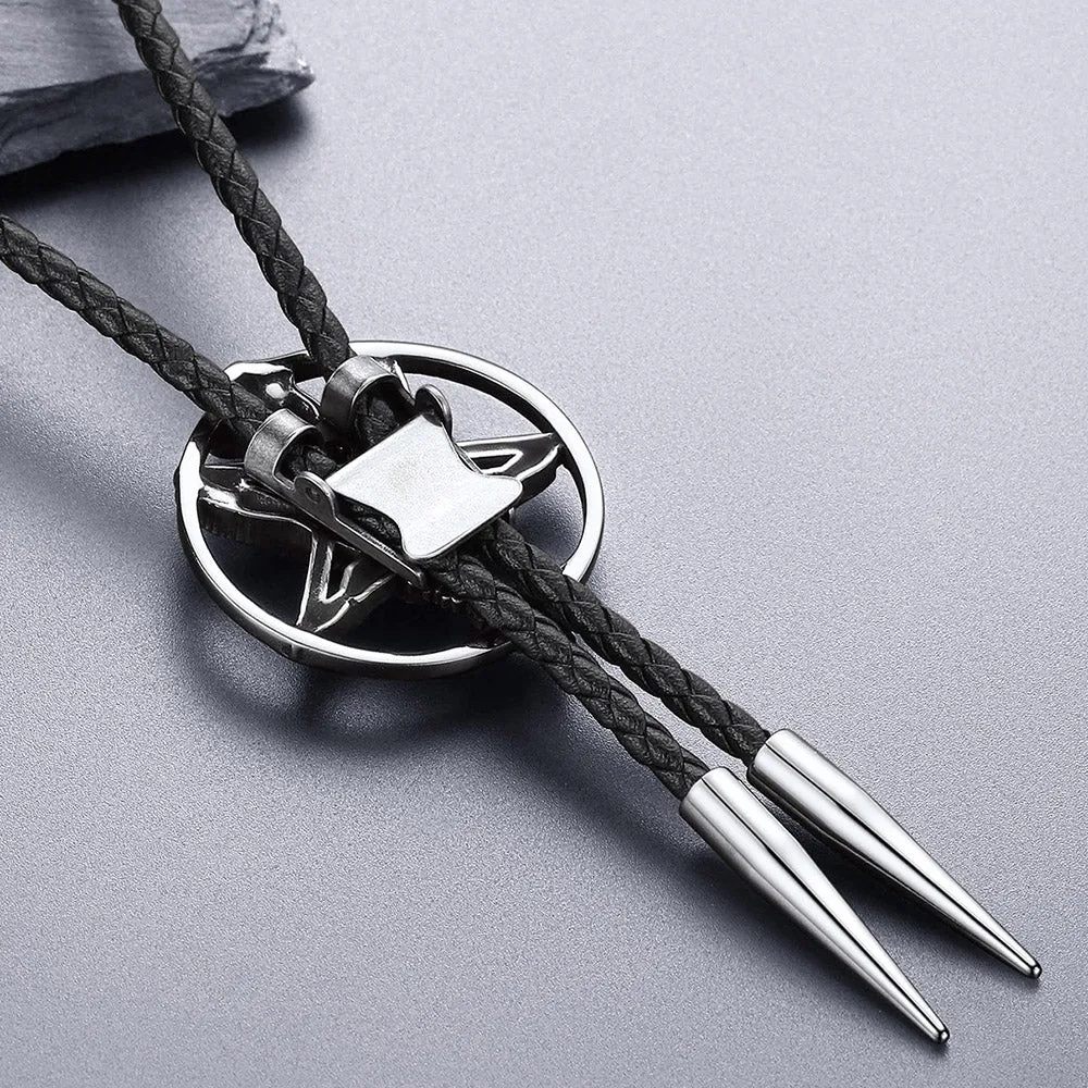 Baphomet Pentagram Goat Bolo Tie for Men Women sold by FaithHeart product image thumbnail 4