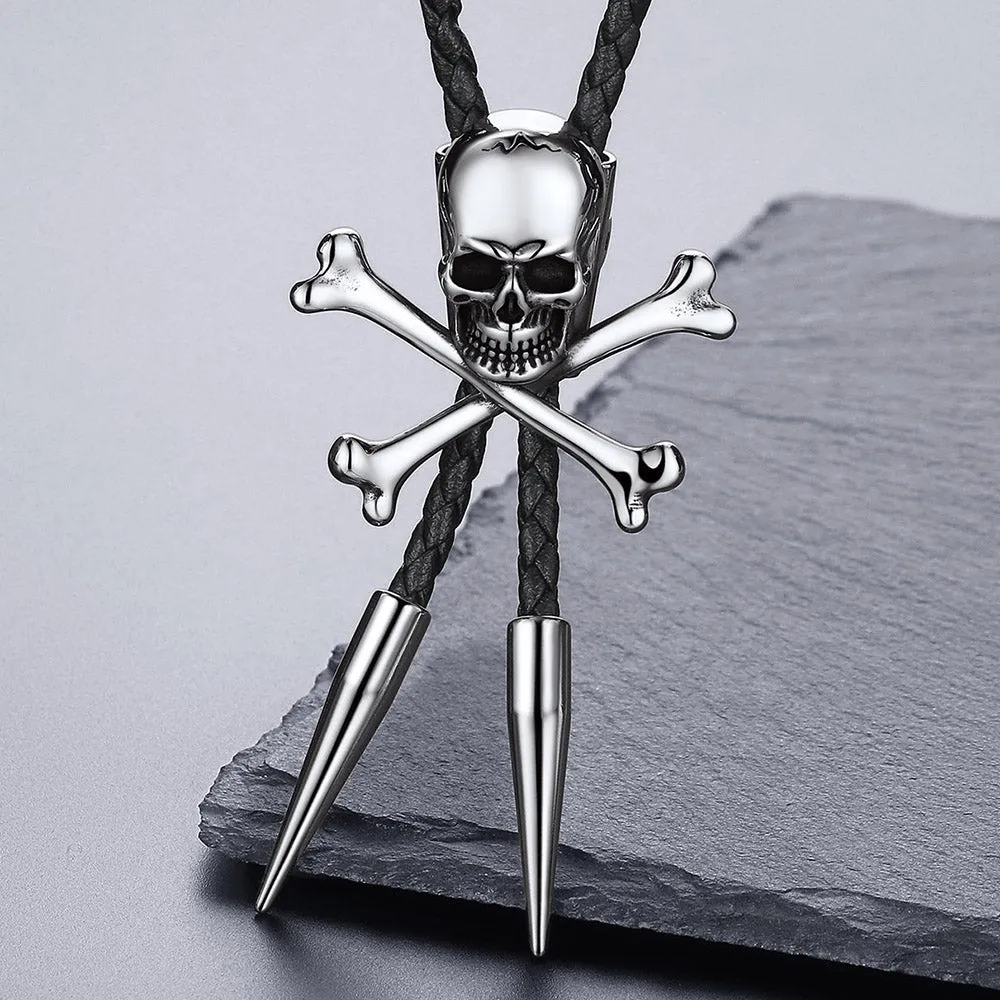 Cowboy Crossbone Skull Bolo Tie for Men Women sold by FaithHeart product image thumbnail 4