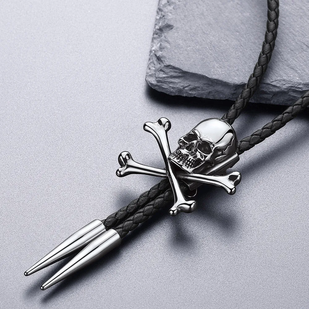 Cowboy Crossbone Skull Bolo Tie for Men Women sold by FaithHeart product image thumbnail 5