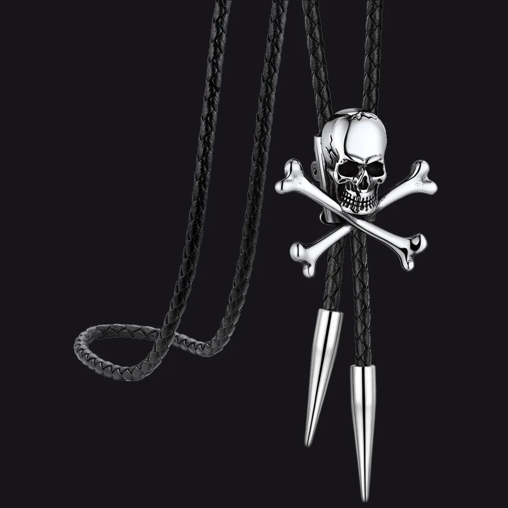 Cowboy Crossbone Skull Bolo Tie for Men Women sold by FaithHeart
