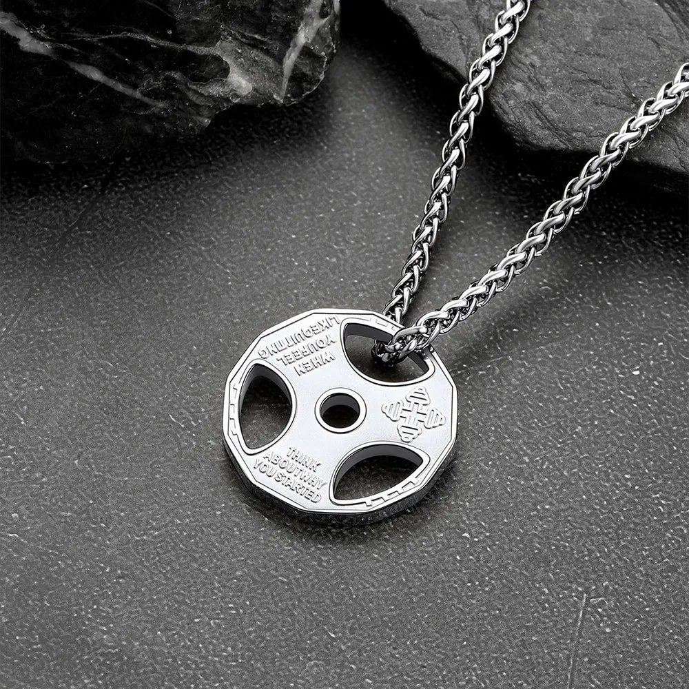 Fitness Weight Plate Necklace Gym Gift for Men Women sold by FaithHeart product image thumbnail 5