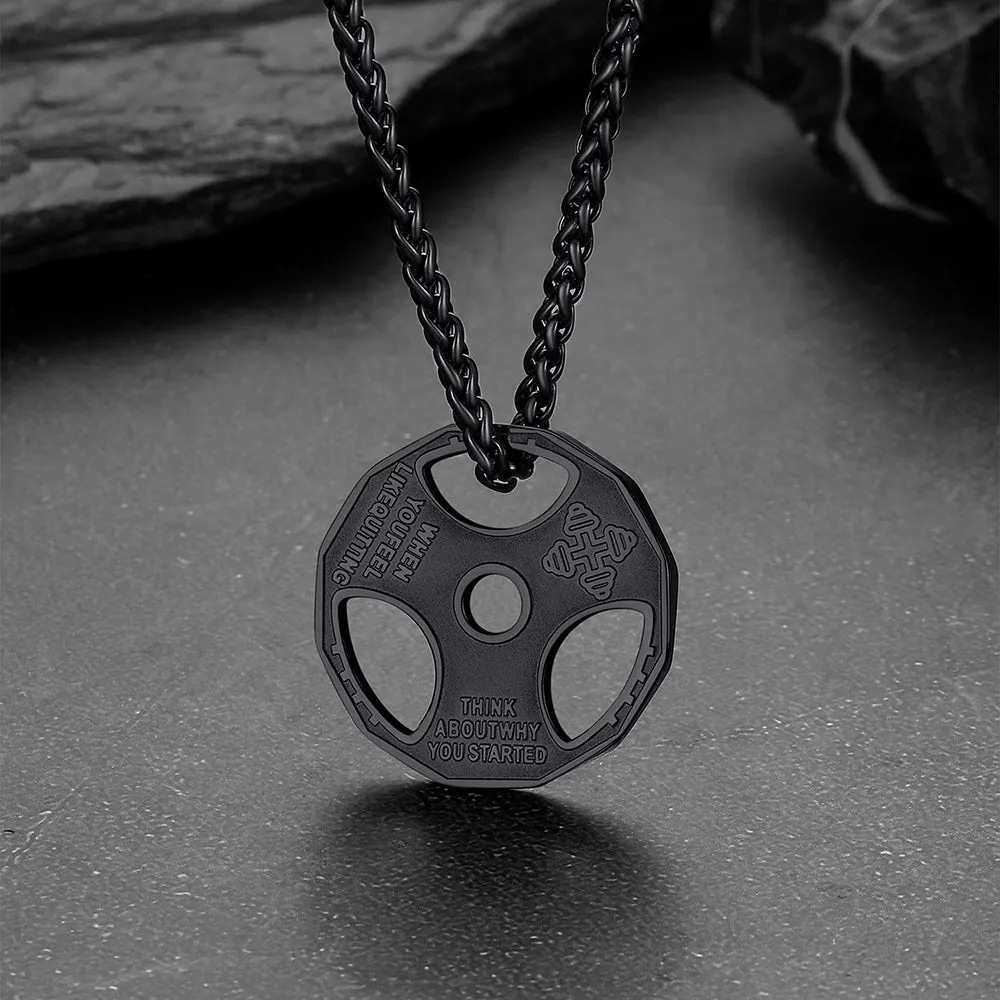 Fitness Weight Plate Necklace Gym Gift for Men Women sold by FaithHeart product image thumbnail 4