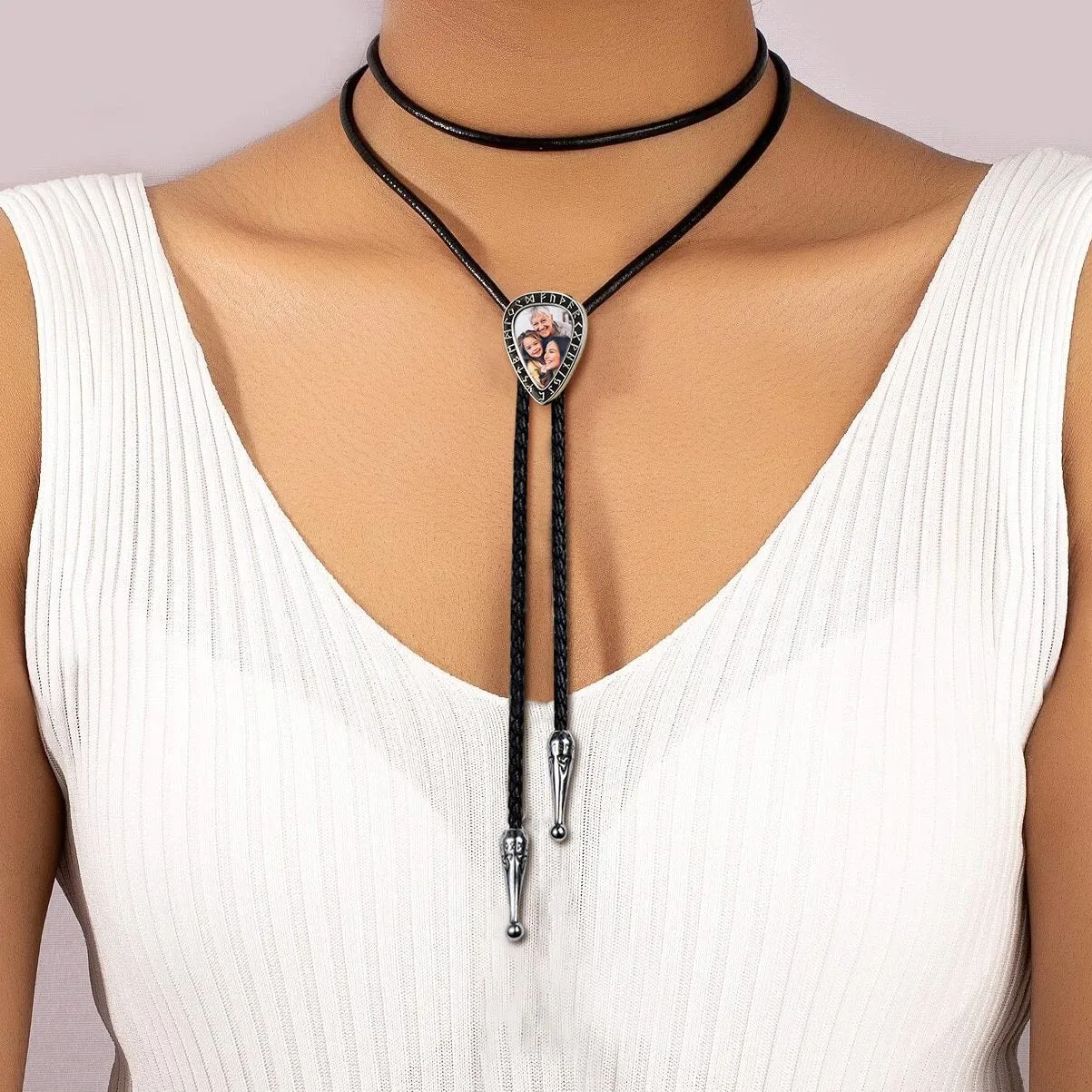 Customized Heart Picture Bolo Ties for Men Women sold by FaithHeart product image thumbnail 2