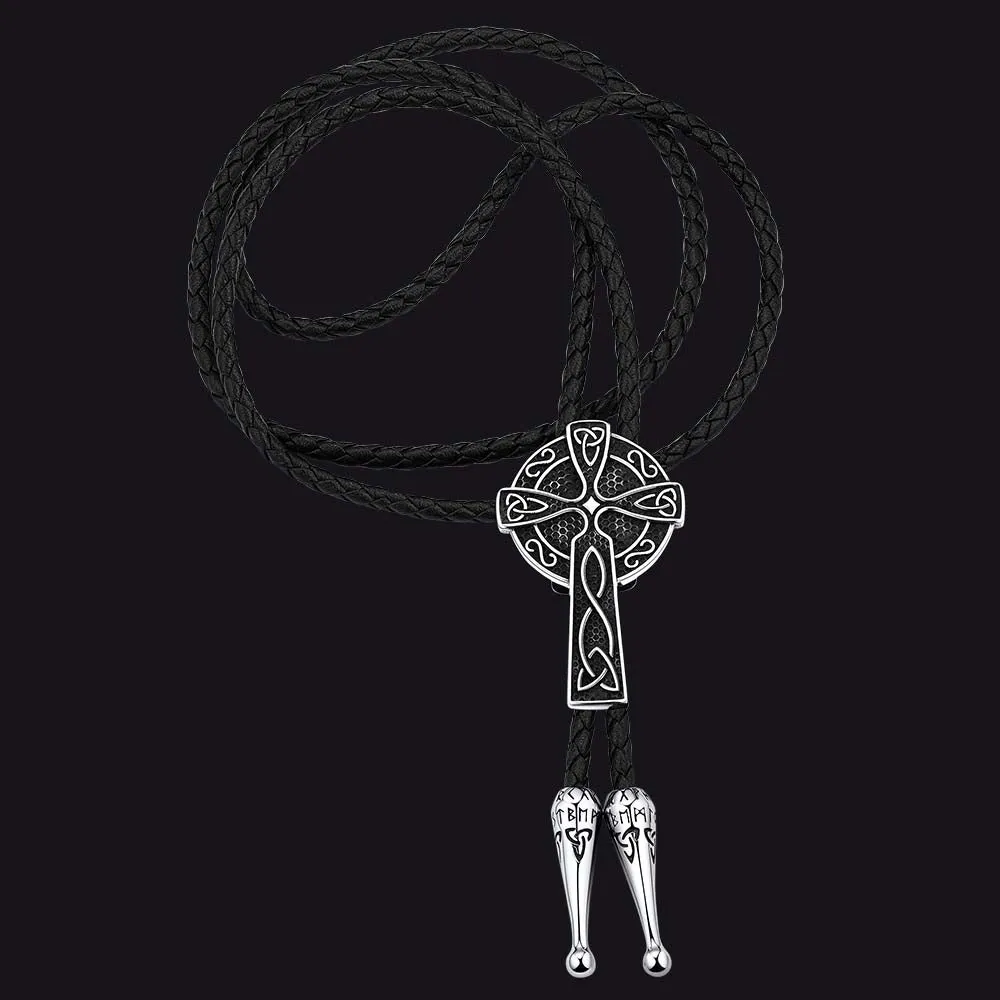 Irish Celtic Cross Knot Bolo Tie for Men Women sold by FaithHeart