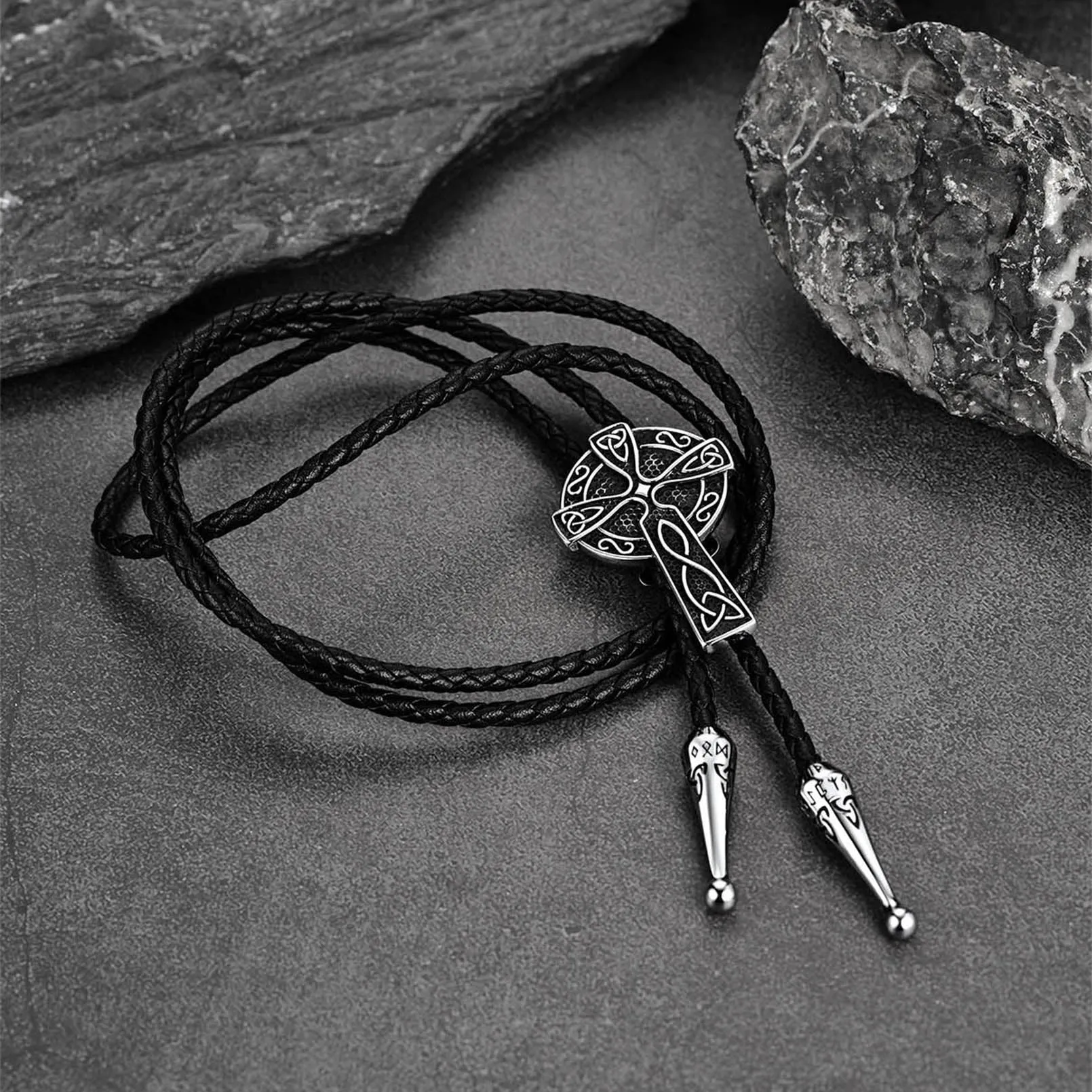 Irish Celtic Cross Knot Bolo Tie for Men Women sold by FaithHeart product image thumbnail 4