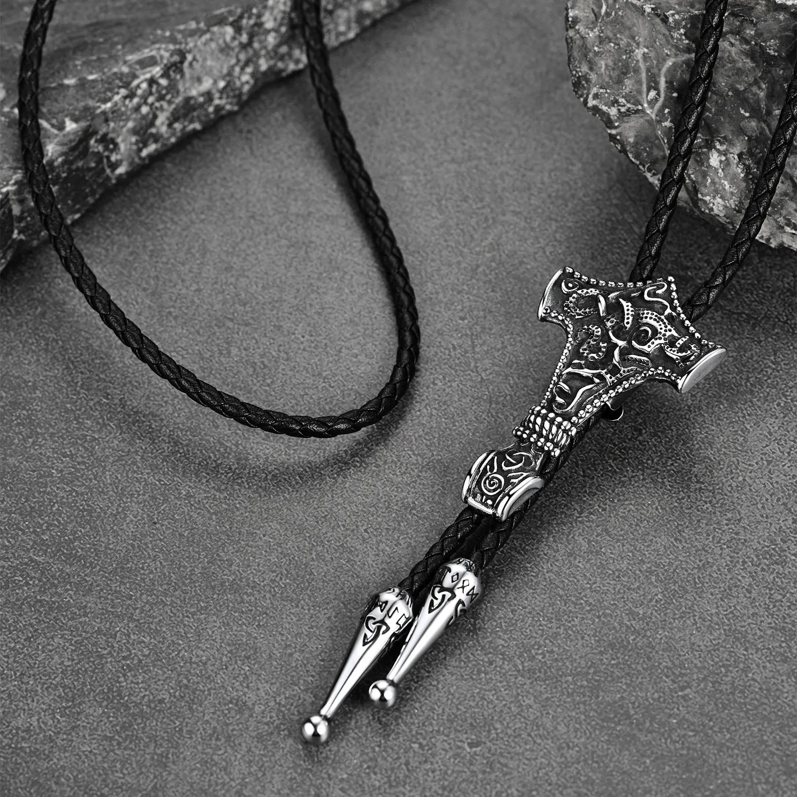 Viking Thor's Hammer Bolo Ties for Men Women sold by FaithHeart product image thumbnail 4