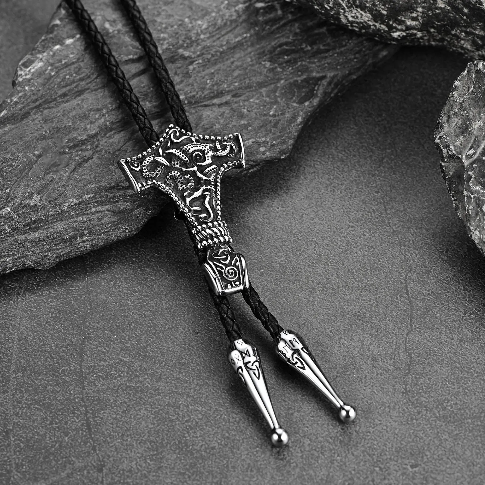 Viking Thor's Hammer Bolo Ties for Men Women sold by FaithHeart product image thumbnail 5