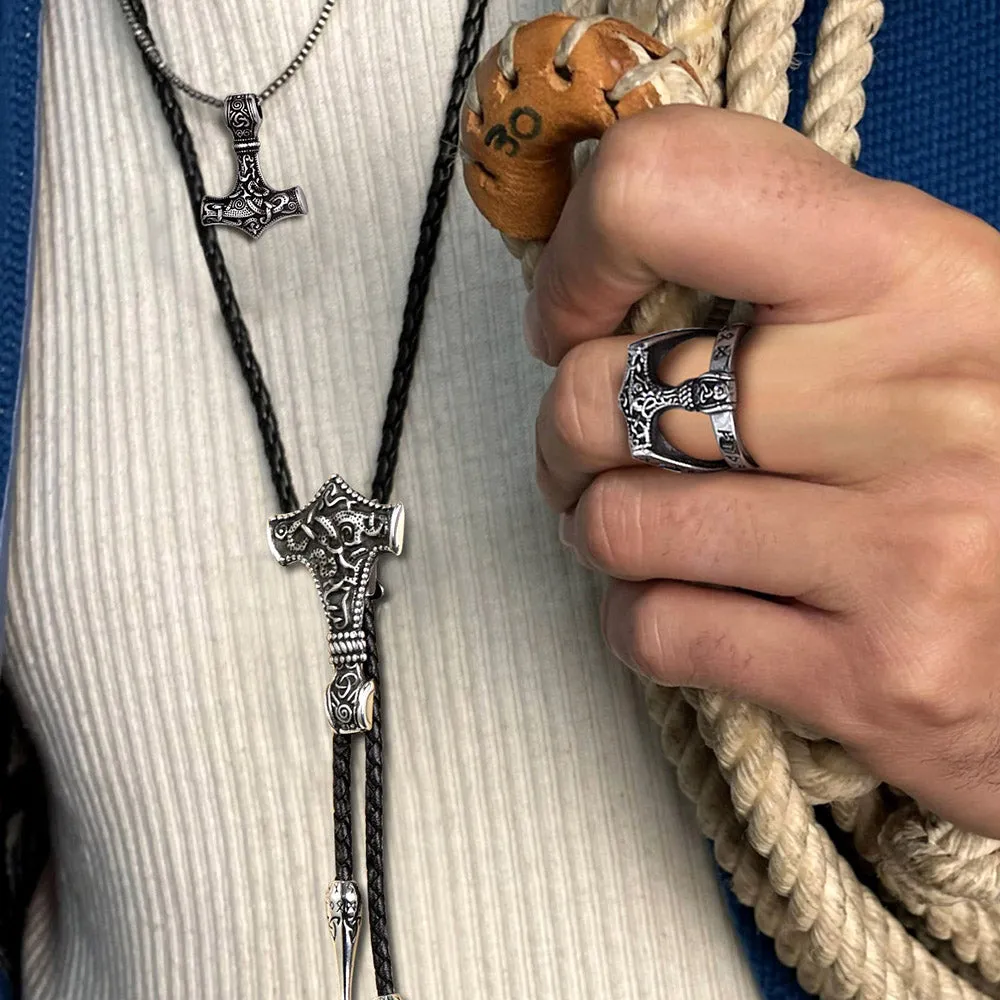 Viking Thor's Hammer Bolo Ties for Men Women sold by FaithHeart product image thumbnail 2