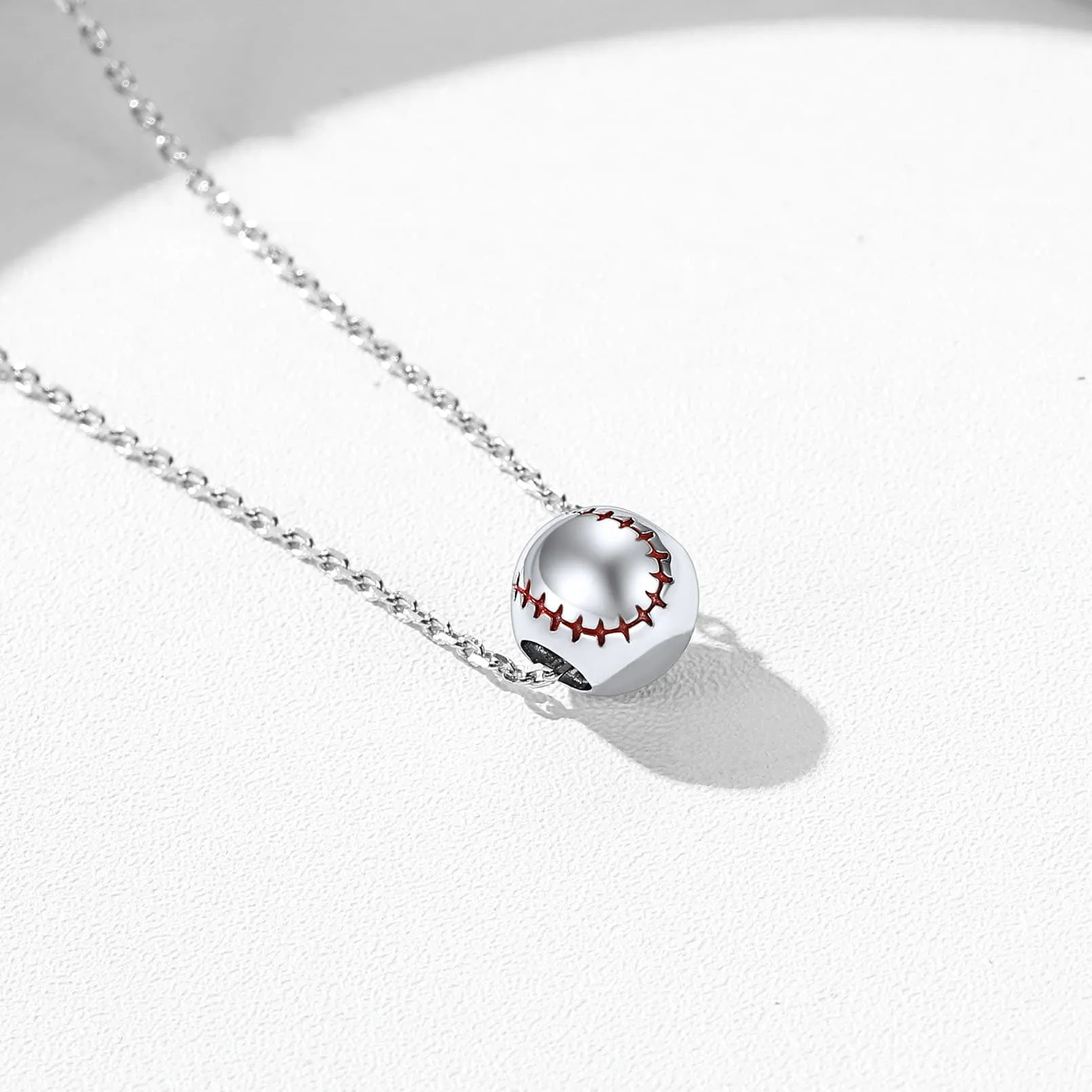 Sterling Silver Baseball Pendant Necklace for Women Boys sold by FaithHeart product image thumbnail 5