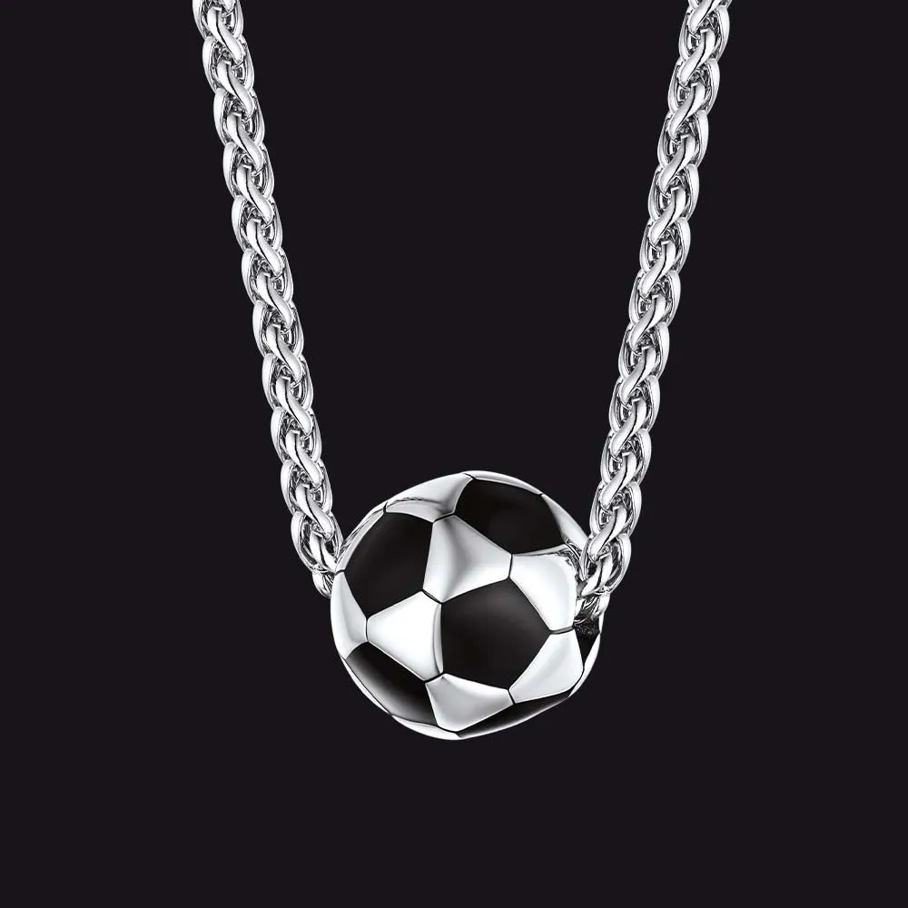 Trendy 3D Soccer Pendant Sport Necklace for Men Women sold by FaithHeart