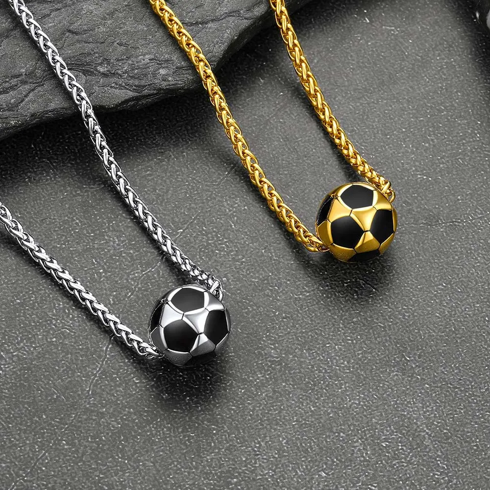 Trendy 3D Soccer Pendant Sport Necklace for Men Women sold by FaithHeart product image thumbnail 3