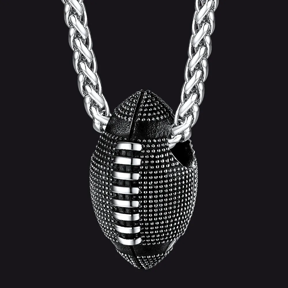American Football Pendant Necklace for Men Sport Fans sold by FaithHeart