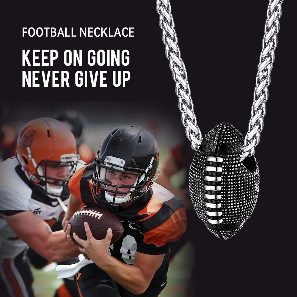American Football Pendant Necklace for Men Sport Fans sold by FaithHeart product image thumbnail 4