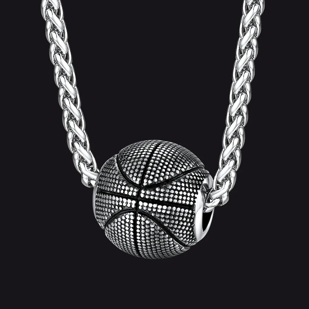 3D Basketball Pendant Necklace for Boys Men sold by FaithHeart