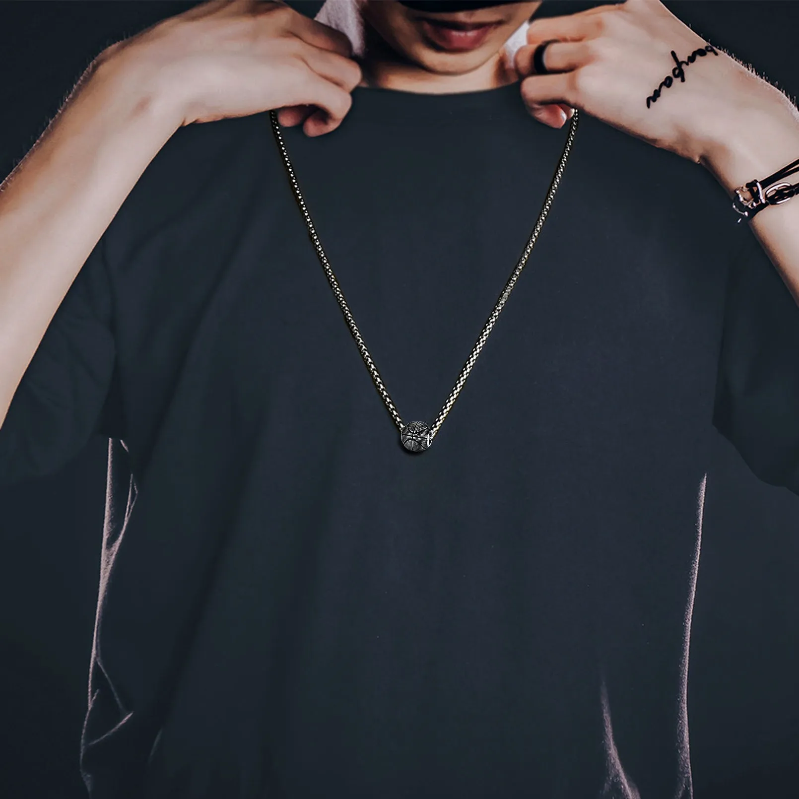 3D Basketball Pendant Necklace for Boys Men sold by FaithHeart product image thumbnail 3