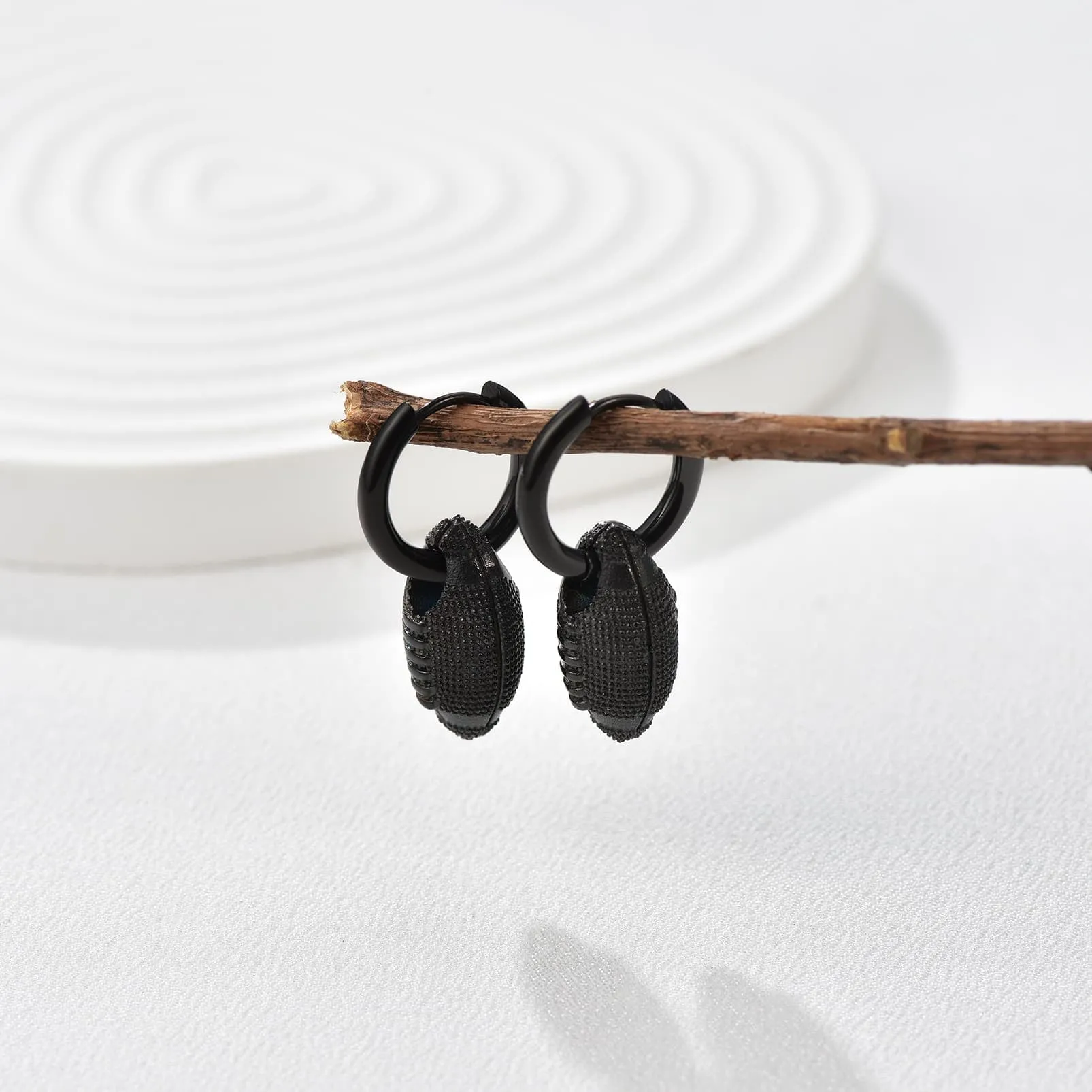 American Football Dangle Hoop Earrings for Men Women sold by FaithHeart product image thumbnail 5