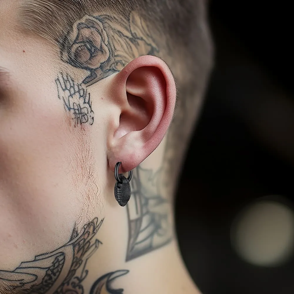 American Football Dangle Hoop Earrings for Men Women sold by FaithHeart product image thumbnail 2