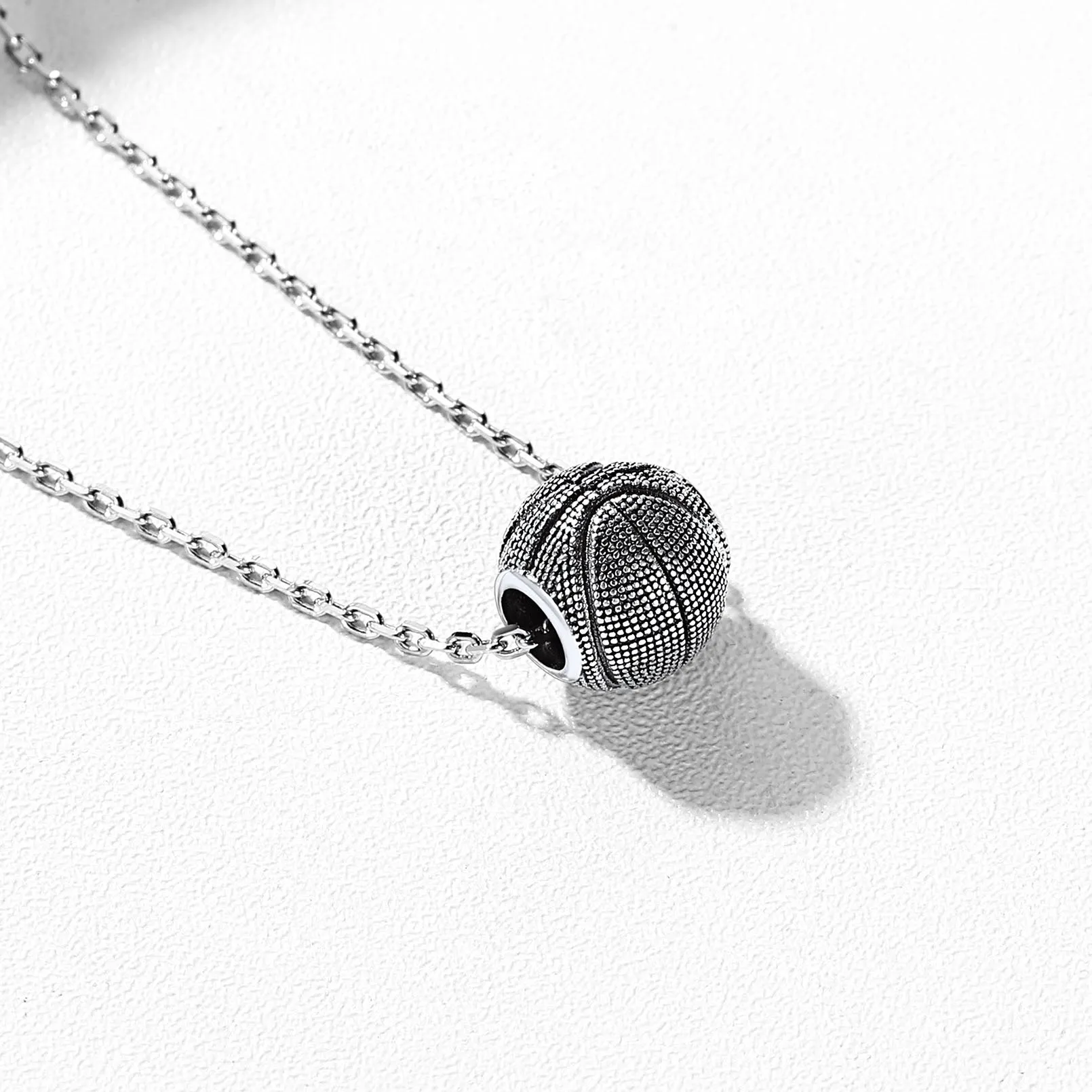 925 Sterling Silver Basketball Pendant Sport Necklace sold by FaithHeart product image thumbnail 5