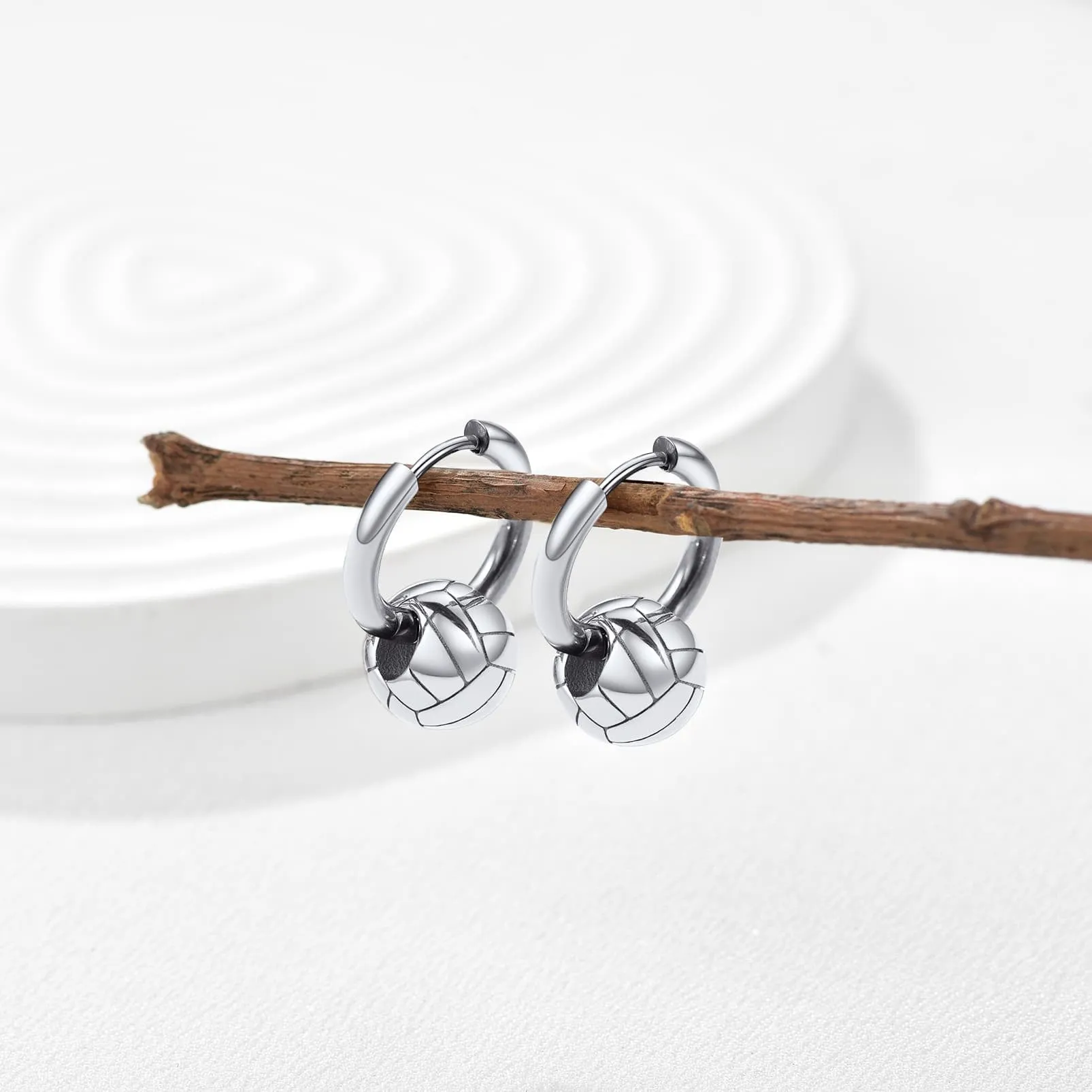 Flash Sale Volleyball Dangle Hoop Earrings for Men Women sold by FaithHeart product image thumbnail 5