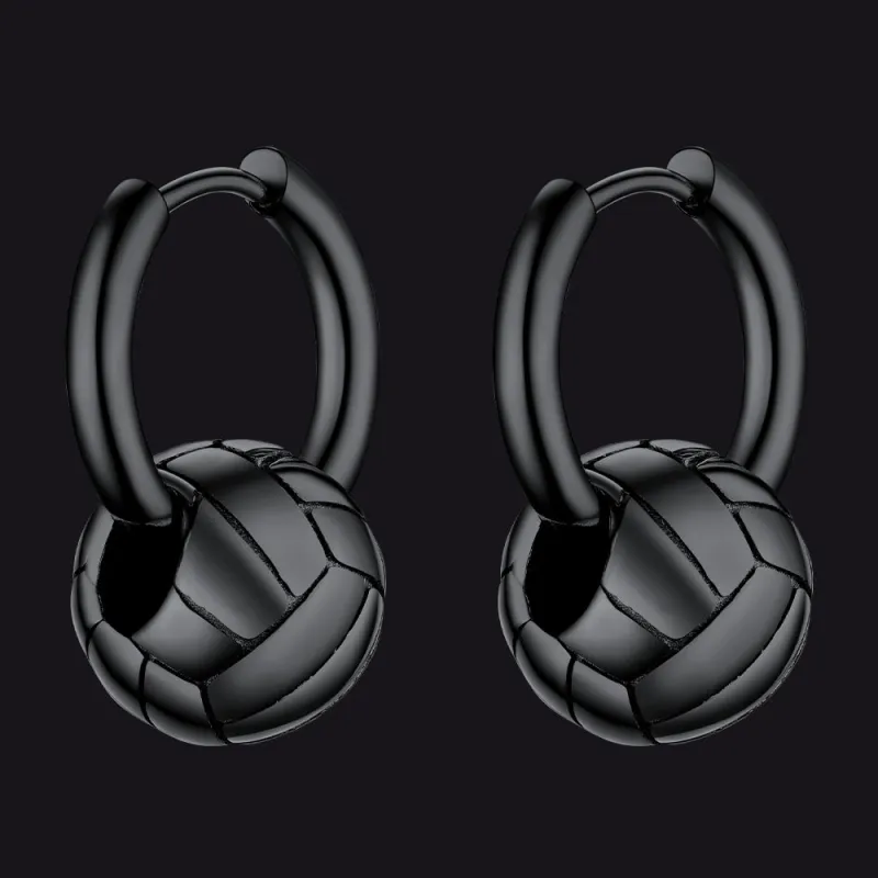 Flash Sale Volleyball Dangle Hoop Earrings for Men Women sold by FaithHeart