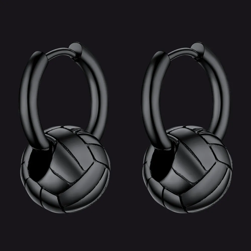 Flash Sale Volleyball Dangle Hoop Earrings for Men Women sold by FaithHeart