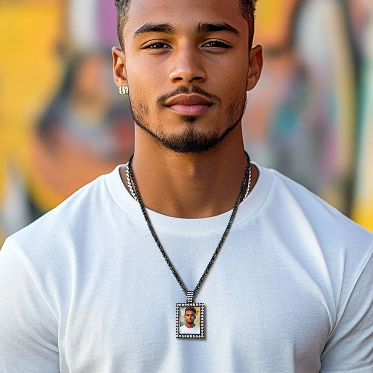 Customized Frame Picture Necklace Memorial Gift for Women Men sold by FaithHeart product image thumbnail 3