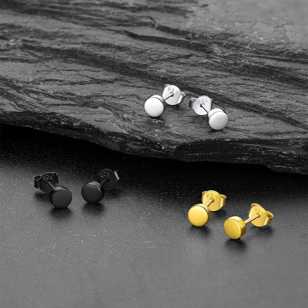 Sterling Silver Dot Stud Earrings for Women Men sold by FaithHeart product image thumbnail 5