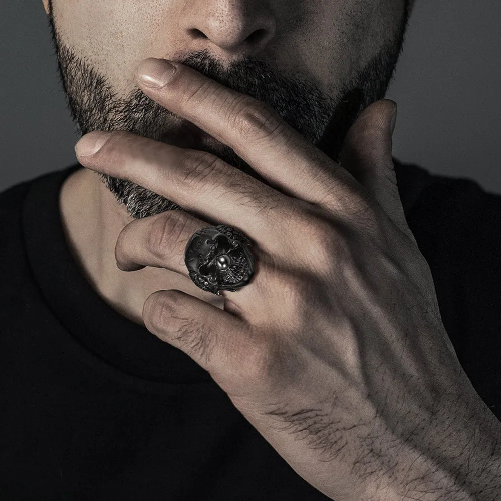 Gothic Joker Clown Skull Stainless Steel Ring for Men sold by FaithHeart product image thumbnail 3