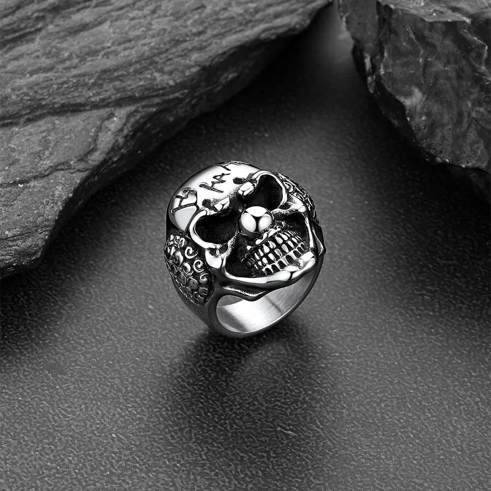 Gothic Joker Clown Skull Stainless Steel Ring for Men sold by FaithHeart product image thumbnail 5