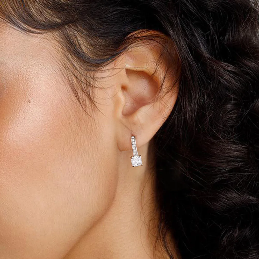 Dainty Birthstone Stud Drop Earrings for Women in Sterling Silver sold by FaithHeart product image thumbnail 4