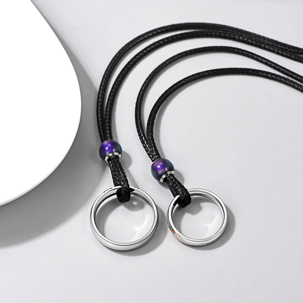 Promise Ring Wax Rope Leather Necklace for Couples sold by FaithHeart product image thumbnail 4