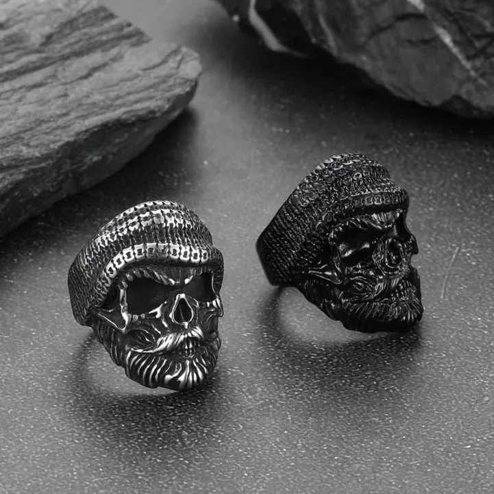 Skull Skeleton Stainless Steel Ring for Men sold by FaithHeart product image thumbnail 4