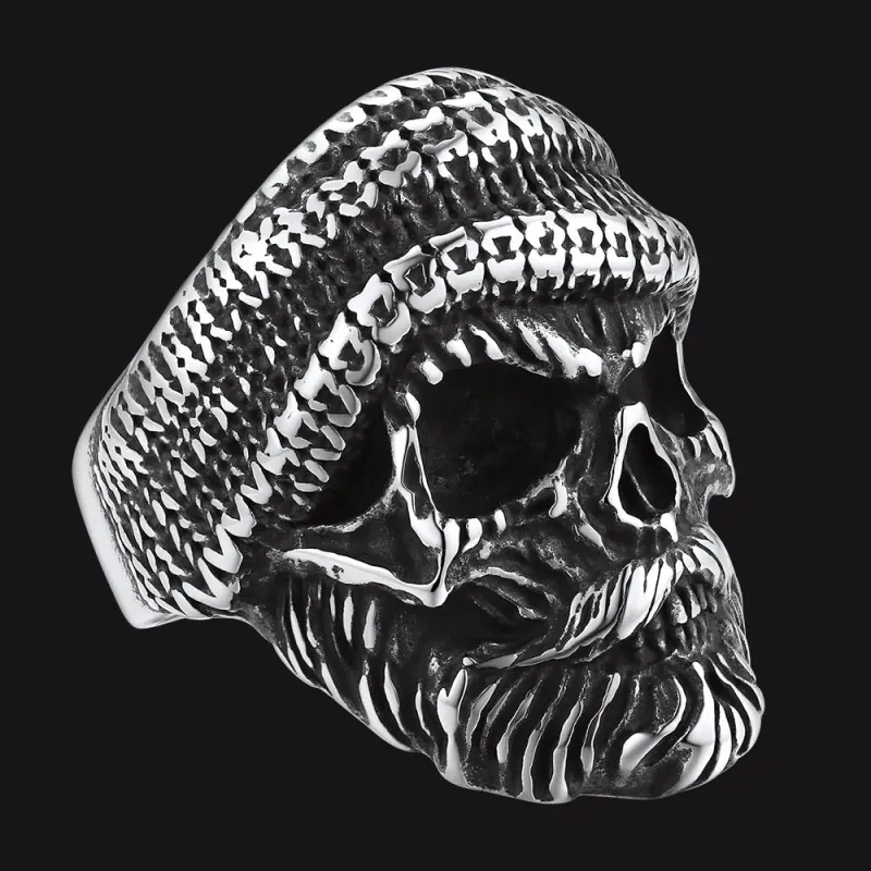 Skull Skeleton Stainless Steel Ring for Men sold by FaithHeart