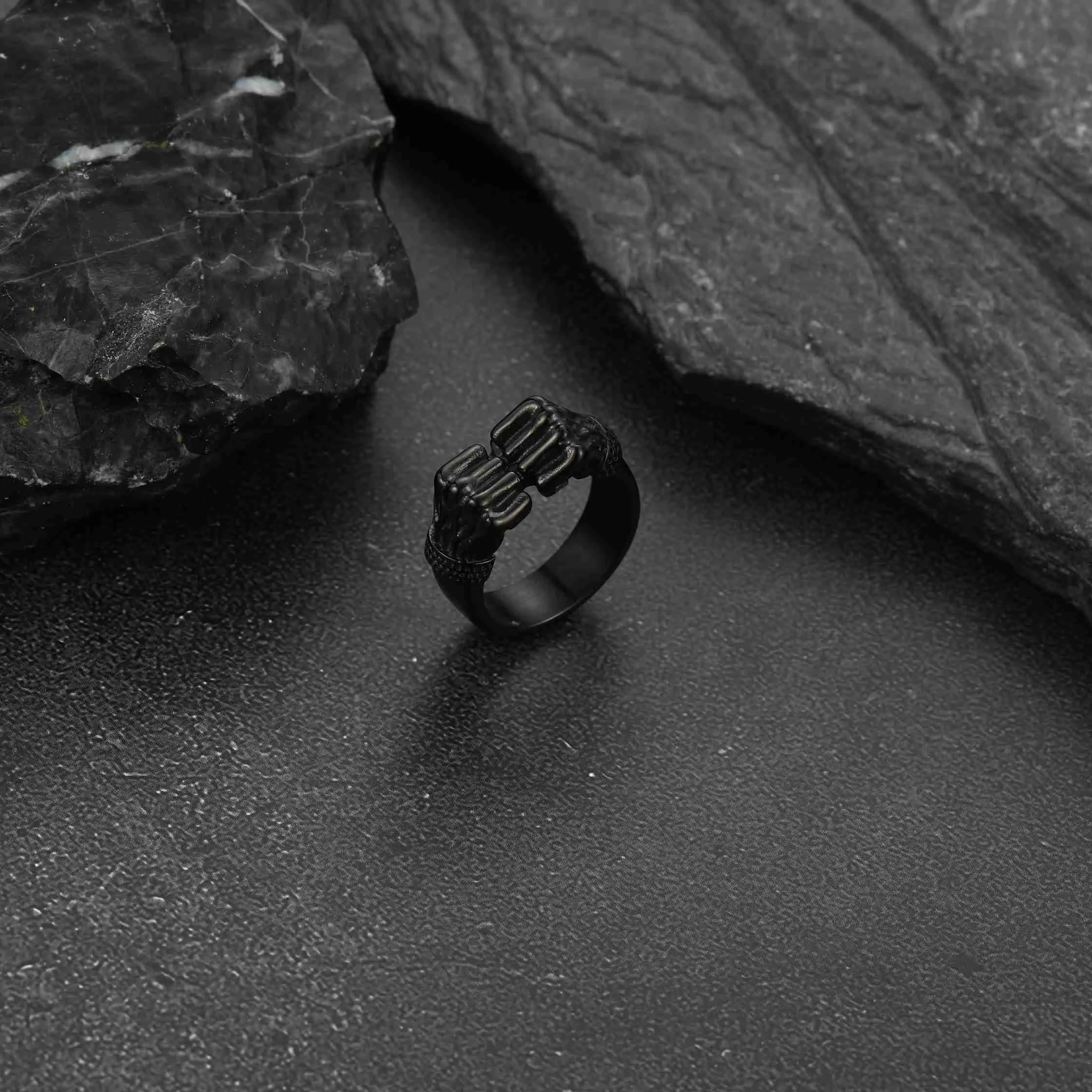 FaithHeart Punk Rock Stainless Steel Boxing Fist Ring for Men sold by FaithHeart product image thumbnail 4