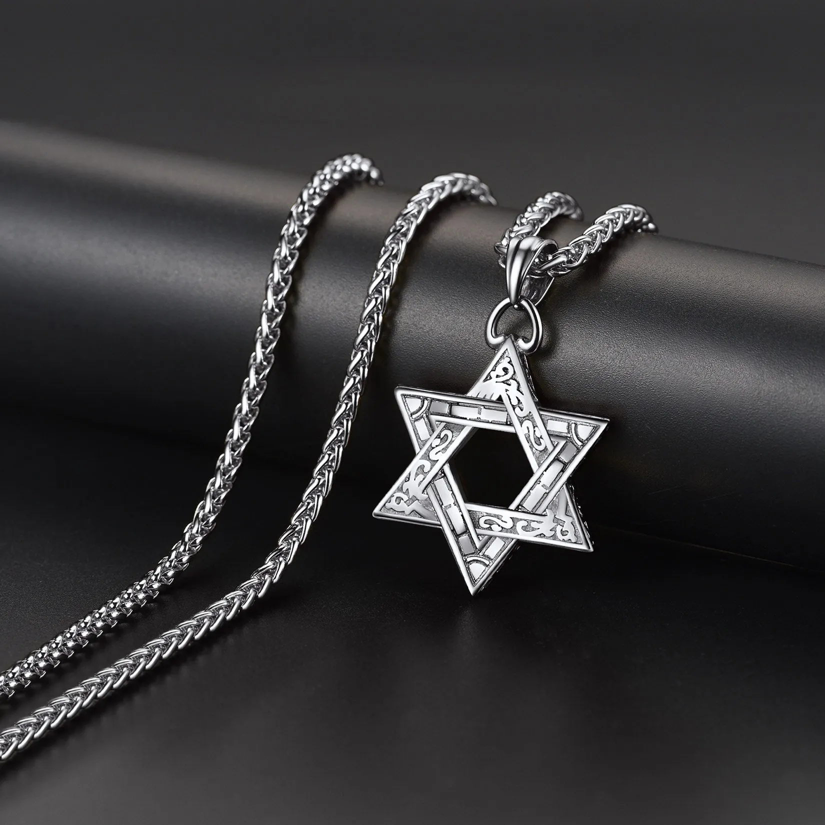 Vintage Star of David Pendant Necklace For Men/Women sold by FaithHeart product image thumbnail 3
