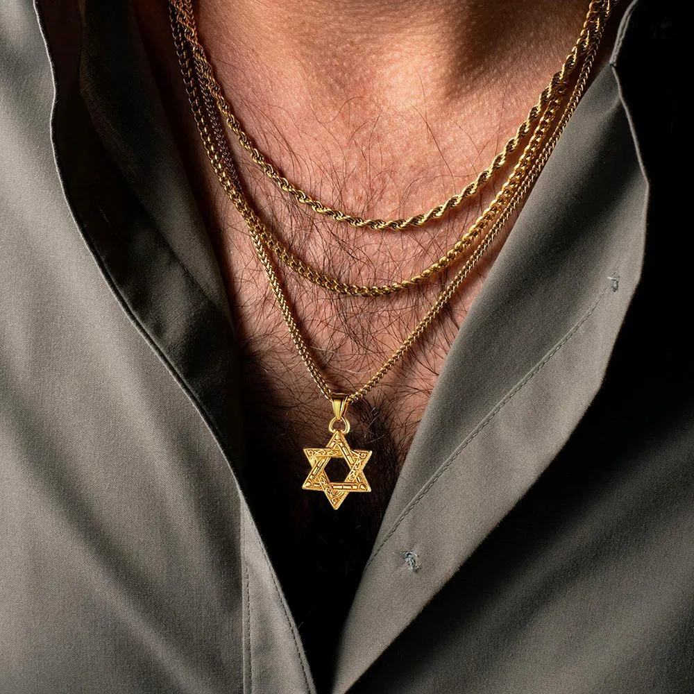 Vintage Star of David Pendant Necklace For Men/Women sold by FaithHeart product image thumbnail 2