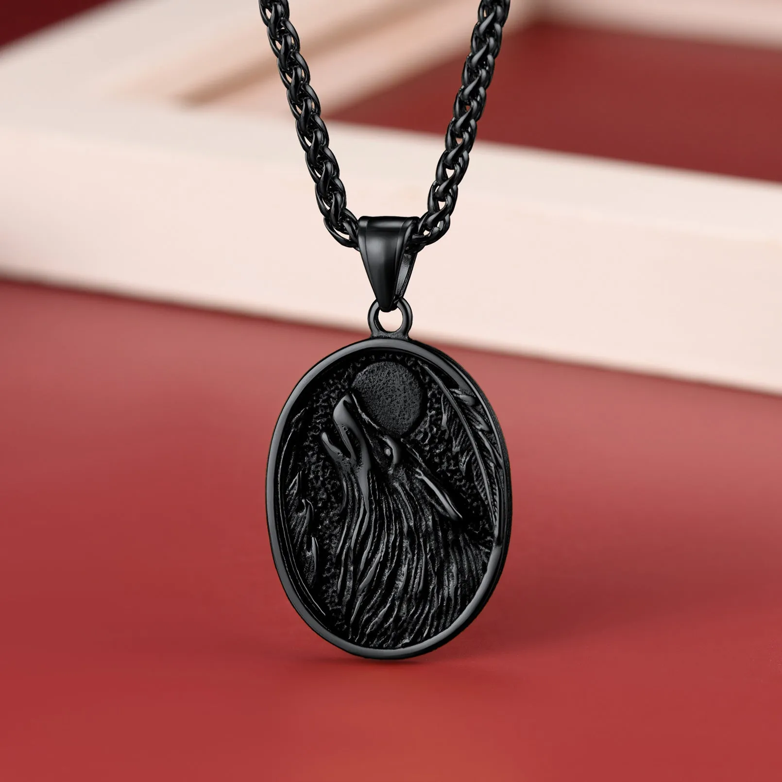 Norse Viking Wolf Pendant Necklace for Men sold by FaithHeart product image thumbnail 3