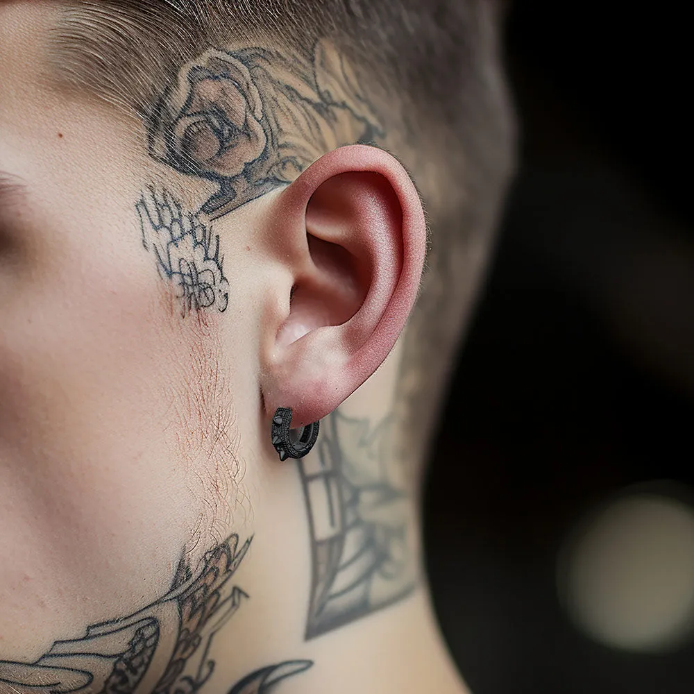 Punk Rivet Huggie Hoop Earrings For Men Women sold by FaithHeart product image thumbnail 2