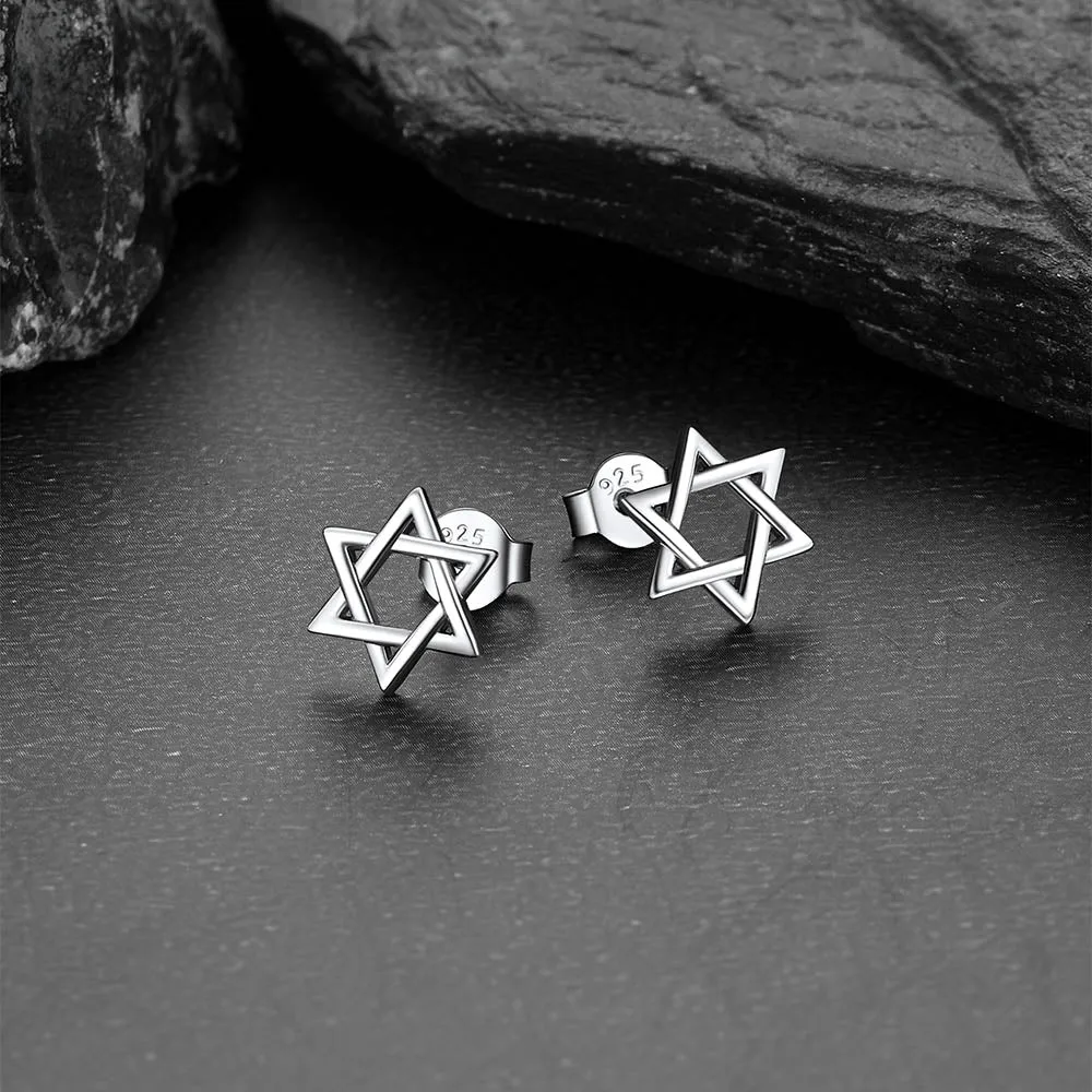 Jewish Star of David Stud Earrings for Women sold by FaithHeart product image thumbnail 4