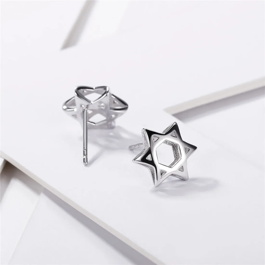 Jewish Star of David Stud Earrings for Women sold by FaithHeart product image thumbnail 4
